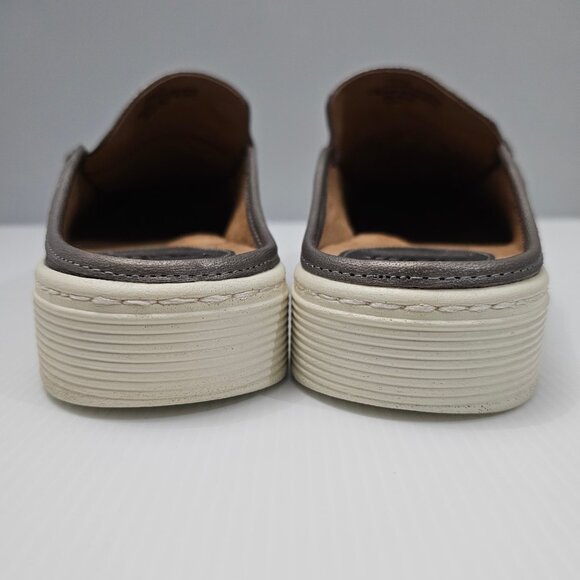 Sofft Somers Moc Mule Sneaker Womens 11 Metallic Gray Leather Casual Slip On - Picture 8 of 13